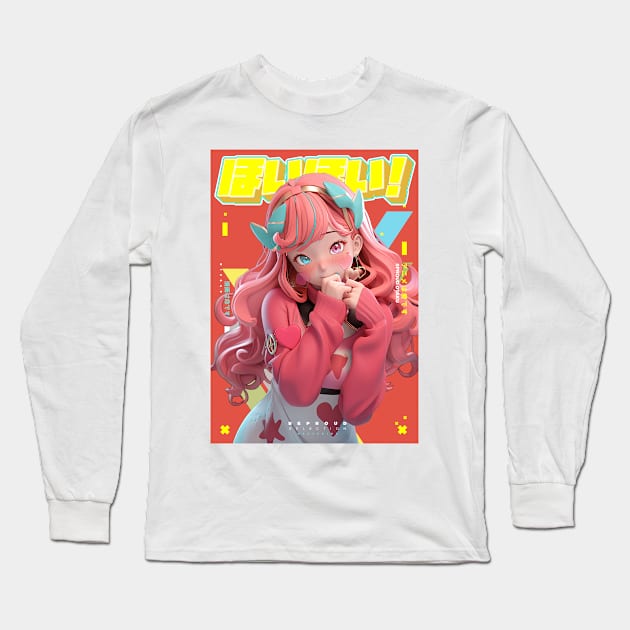 Cutie pie - Be Proud Selection | Anime Manga Cute Anime Girl In Love Pop Art Design | PROUD OTAKU Long Sleeve T-Shirt by PROUD OTAKU